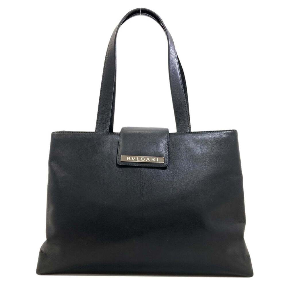 Bulgari Logo Handbag Leather Women's BVLGARI